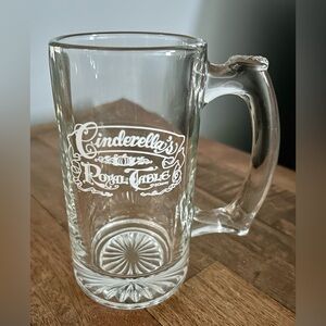 Disney World Cinderella's Royal Table Souvenir Glass Mug Stein Magic Kingdom